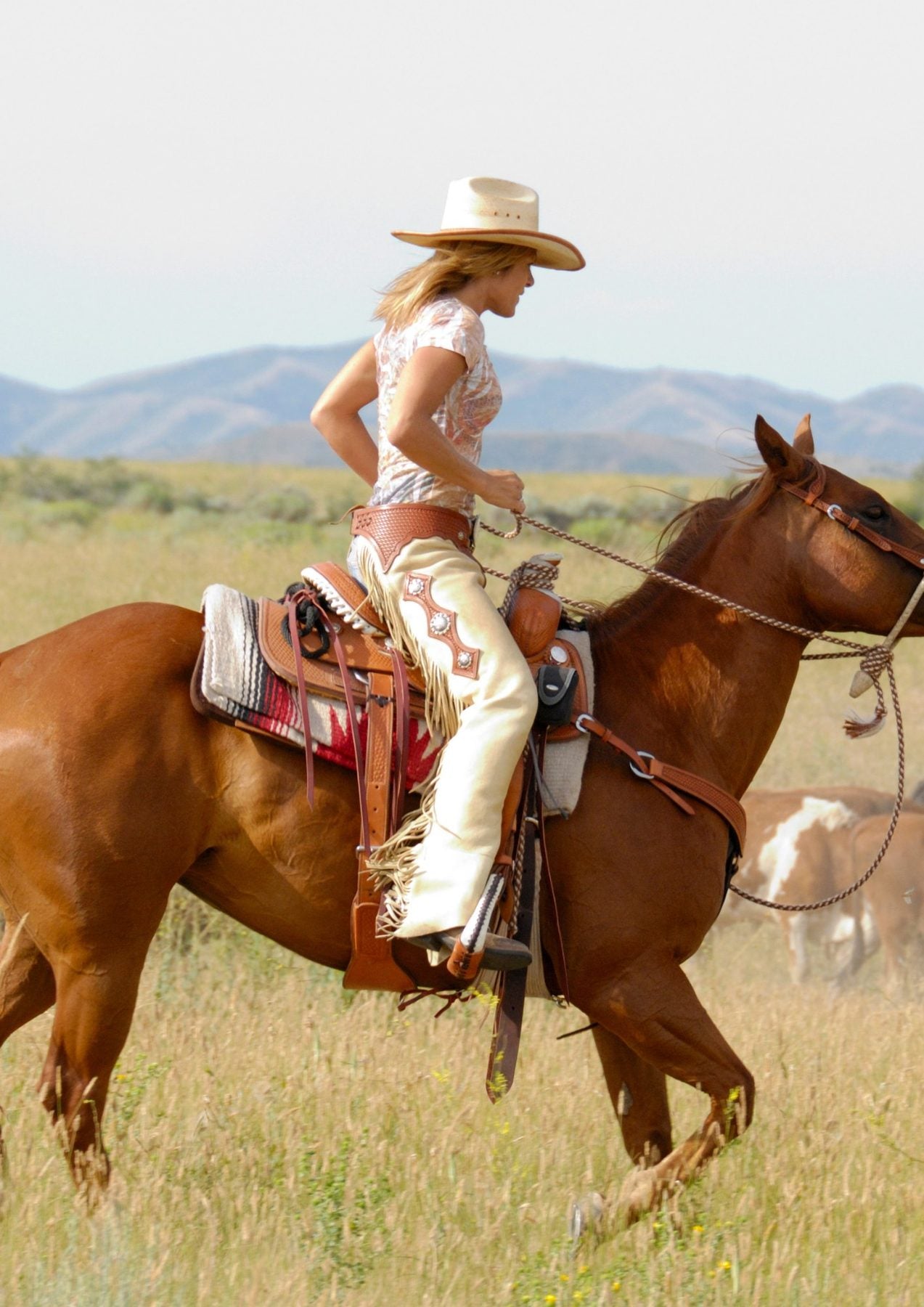 Cowgirl with her horse