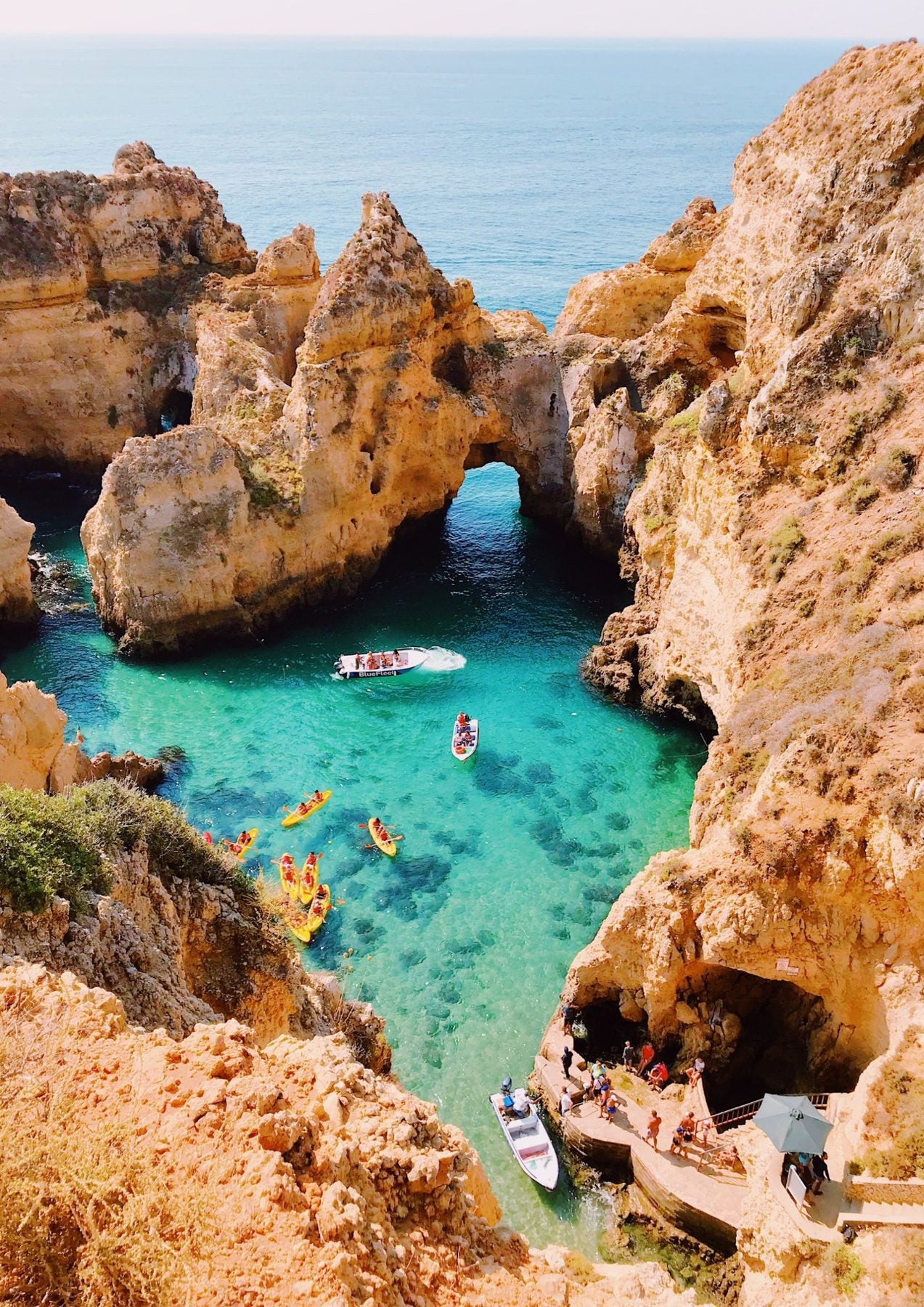 Sea caves on the Algarve coast